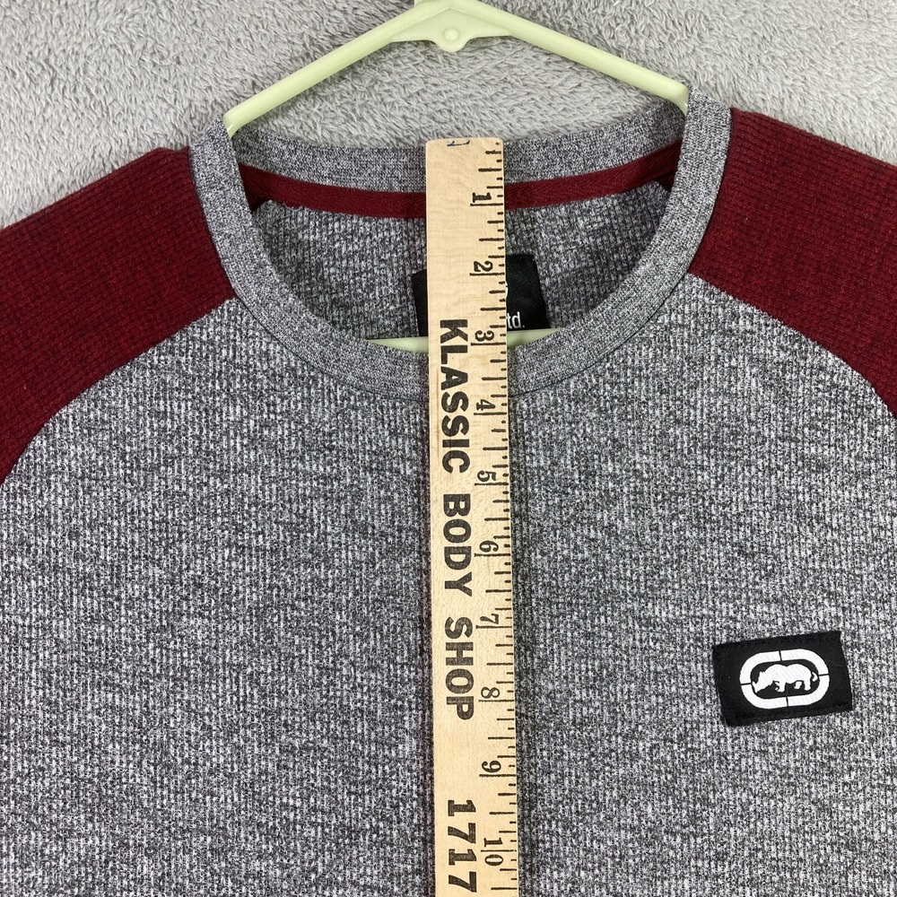 Ecko Unltd. Shirt Adult Large Gray Red Rhino Logo Long Sleeve Comfort Preppy - Picture 7 of 14